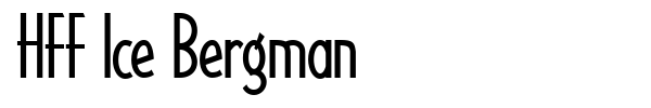 HFF Ice Bergman font preview